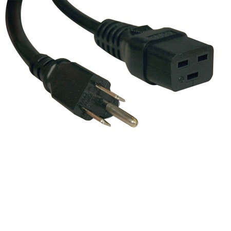 Cable de alimentaciA?AA³n para computadora C19 a 5-15P, Servicio Pesado, 15A?Aa, 125V, 14AWG, 3.05m(10 pies)Negro P034-010