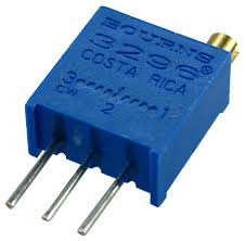 Trimmer Potentiometer - 20K Ohm - 0.5W(1/2W) - 25(Elec)Turn - 9.53 X 4.83 X 11.55mm - Pin - Through Hole. 3296W-1-203LF