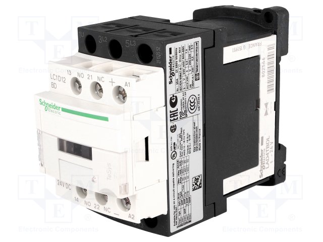 CONTACTOR TRIPOLAR LC1D12BD